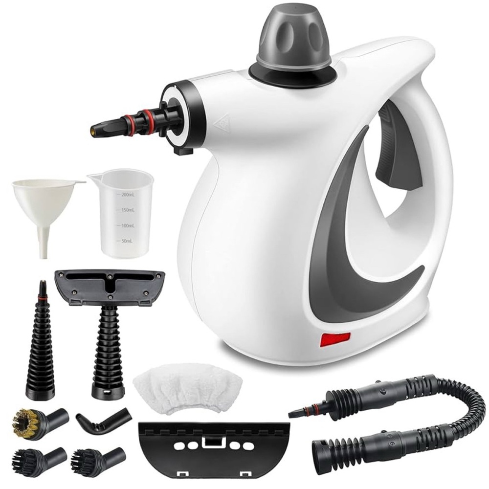 NWT White Handheld Steam Cleaner with Accessories